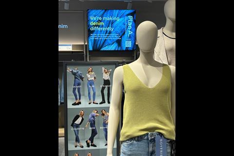 Plan A signage in clothing department at M&S, Galleries Washington, Tyne & Wear